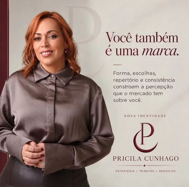 Post: Você também é uma marca. Nova identidade Pricila Cunhago